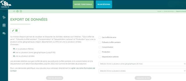 Nouveau module d'export